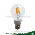 Ultra bright CE ROHS approved clear glass E27 4W 6W 8W led filament bulb